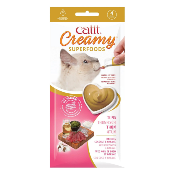 Friandises à Lécher au Thon pour chat, Catit Creamy superfoods Tuna